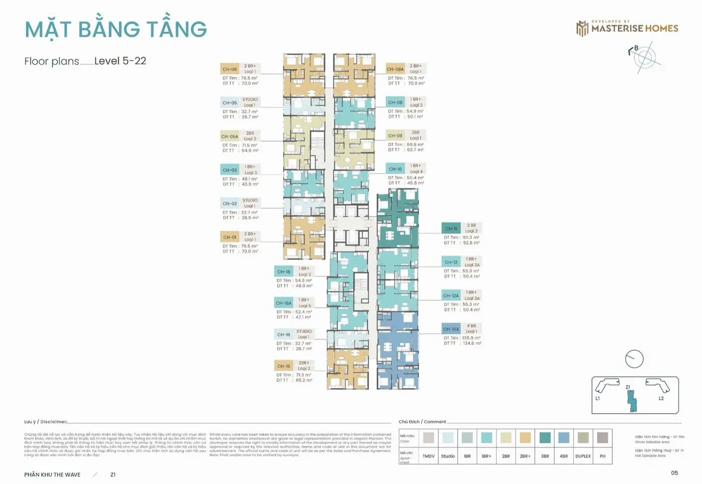 Masteri Grand Coast - mặt bằng 4