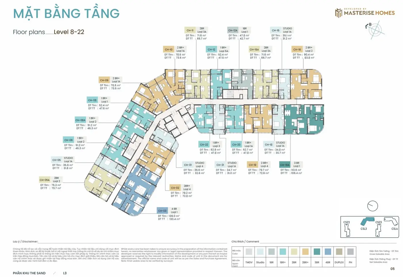 Masteri Grand Coast - mặt bằng 5