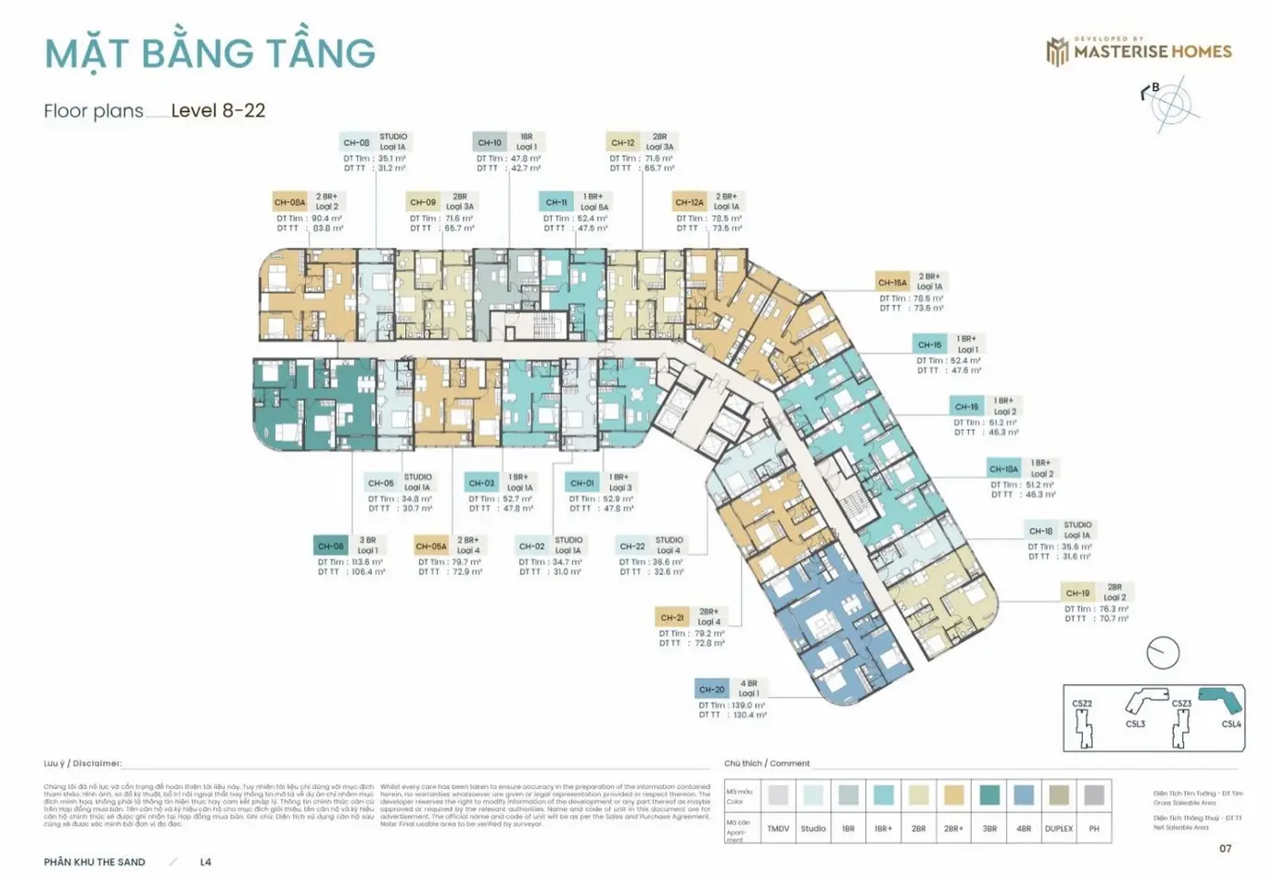 Masteri Grand Coast - mặt bằng 7