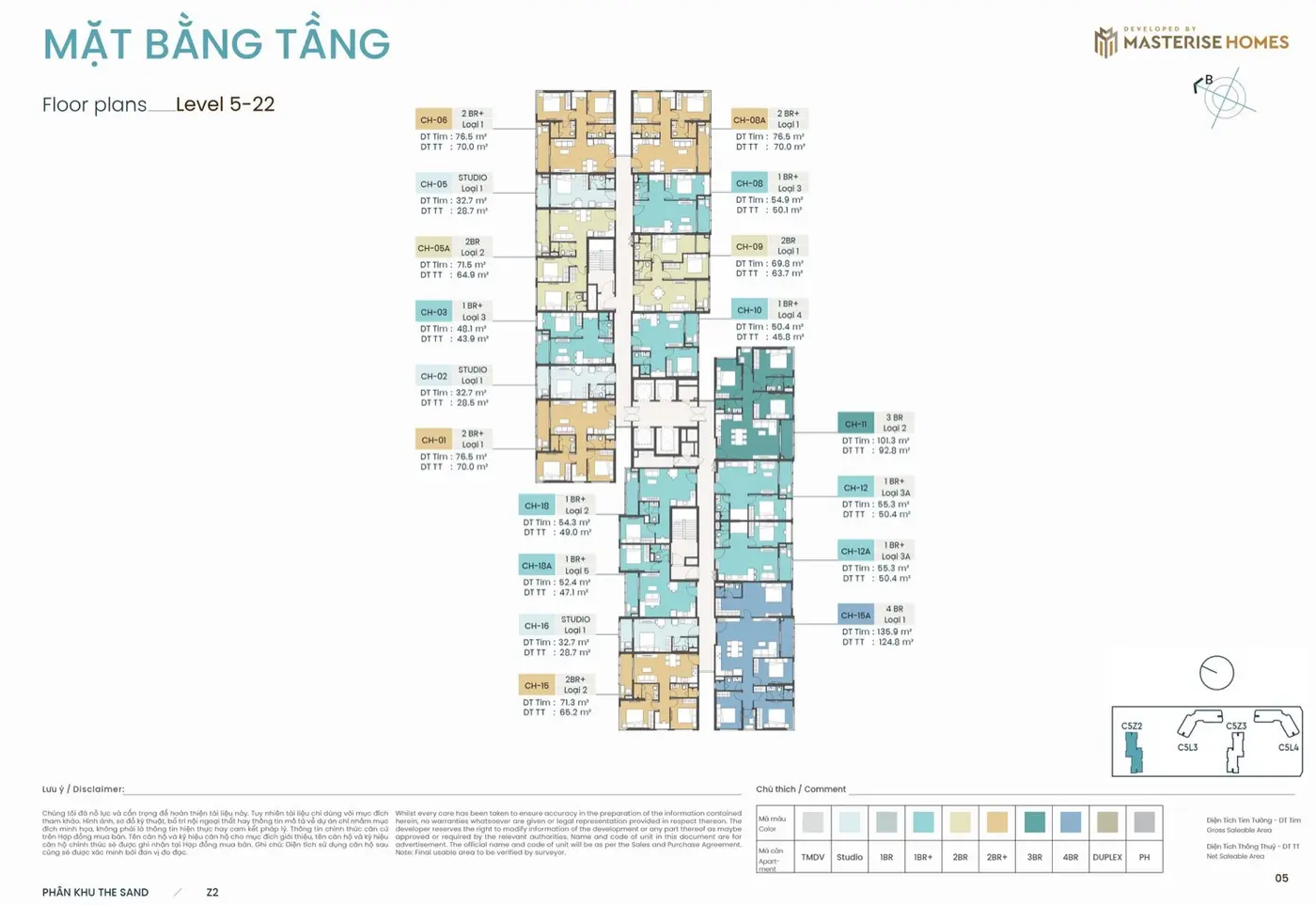 Masteri Grand Coast - mặt bằng 8